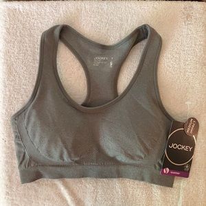 Jockey Seamfree Medium Impact Sports Bra in Gray